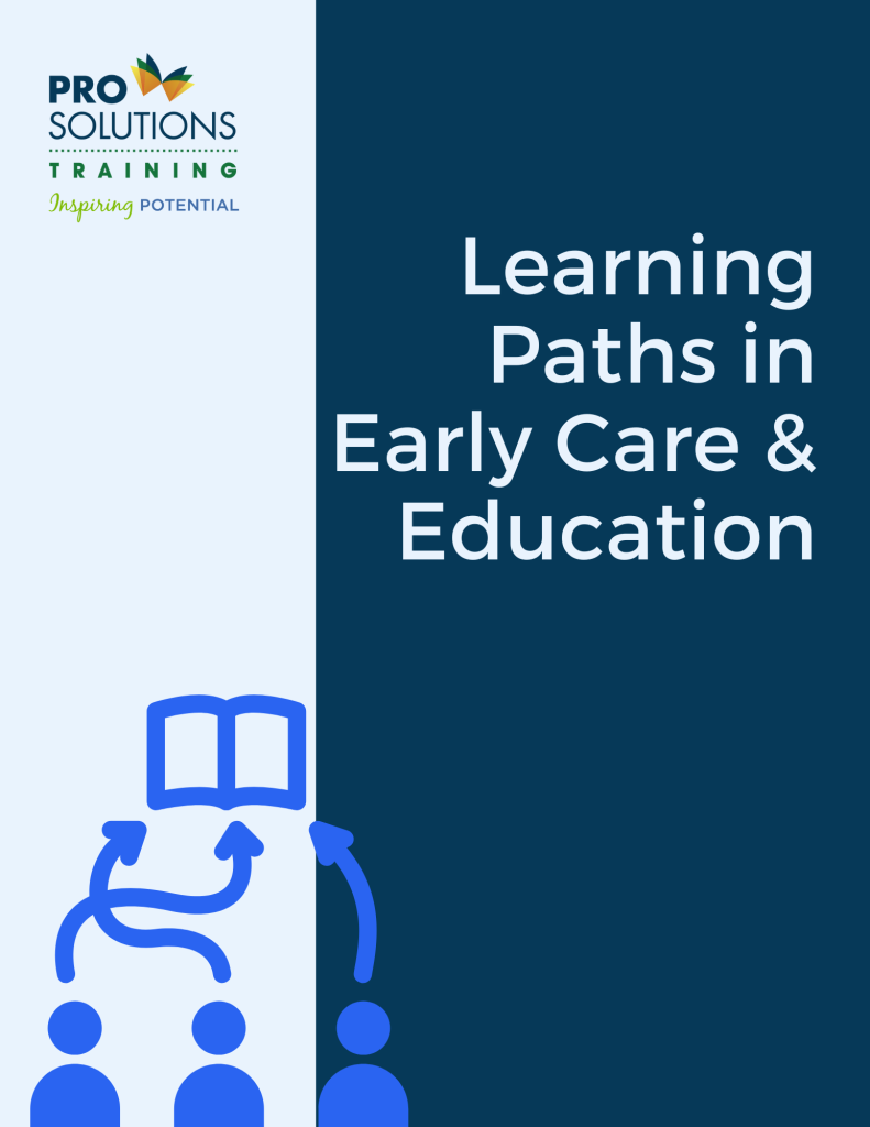 Cover page of Pro Solutions Training Learning Paths in Early Care & Education